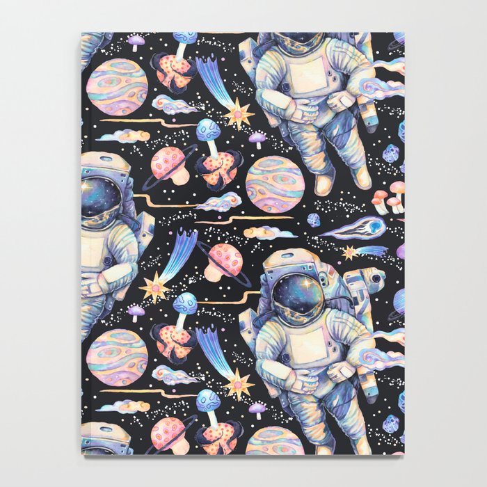 Spaceman Fungi Planets - black Notebook Gallery Image 4