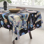 Spaceman Fungi Planets - black Tablecloth Gallery Image 3