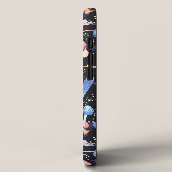 Spaceman Fungi Planets - black iPhone Case Gallery Image 2
