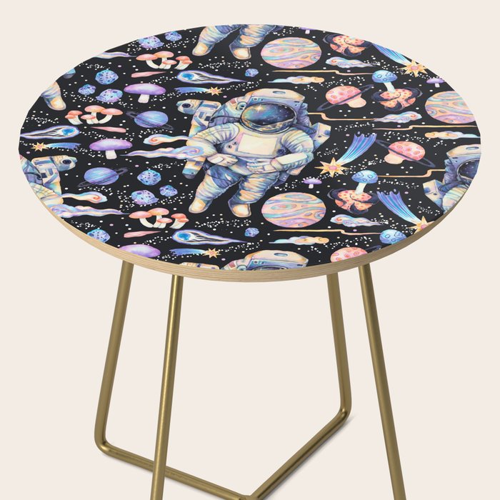 Spaceman Fungi Planets - black Side Table Gallery Image 2