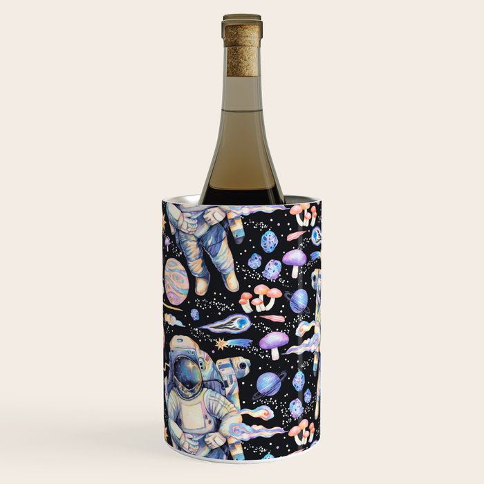 Spaceman Fungi Planets - black Wine Chiller Gallery Image 2