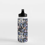 Spaceman Fungi Planets - black Water Bottle Gallery Image 3
