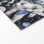 Spaceman Fungi Planets - black Welcome Mat Gallery Image 2