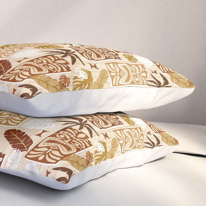 Tiki Time Brown Pillow Sham Gallery Image 3
