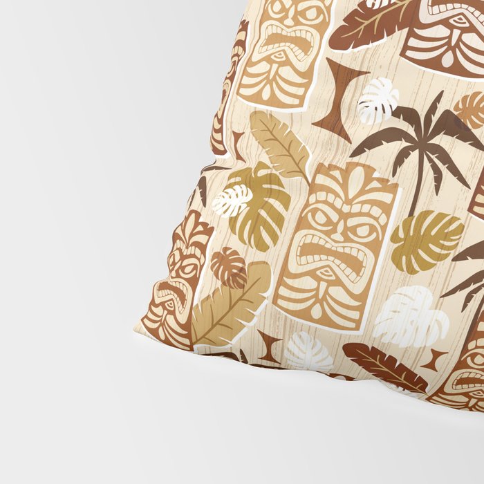 Tiki Time Brown Pillow Sham Gallery Image 4