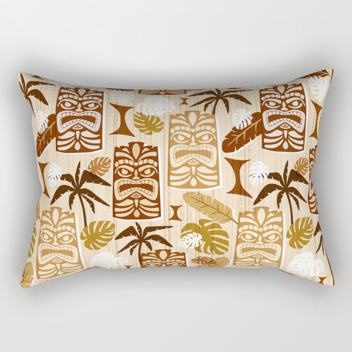 Tiki Time Brown Rectangular Pillow Gallery Image 2