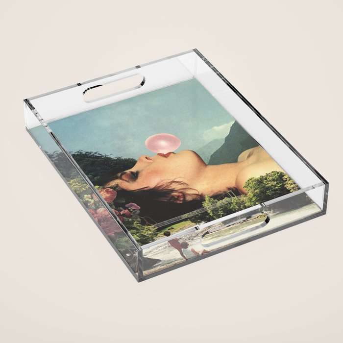 Bubble gum girl Acrylic Tray Gallery Image 1