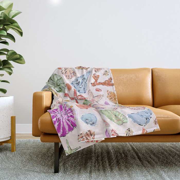Sanibel Shells Throw Blanket Gallery Image 1