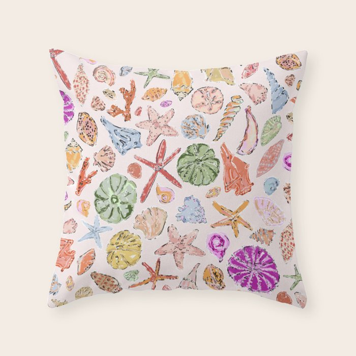 Sanibel Shells Throw Pillow Gallery Image 1