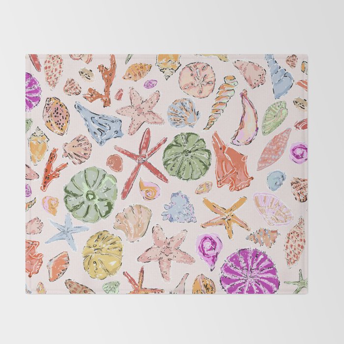 Sanibel Shells Throw Blanket Gallery Image 2