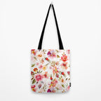 Hygge Watercolor Midsummer Dogroses Pattern  Tote Bag Gallery Image 2