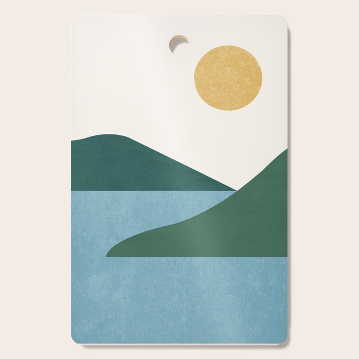 Sunny Lake - Abstract Landscape Cutting Board Gallery Image 1