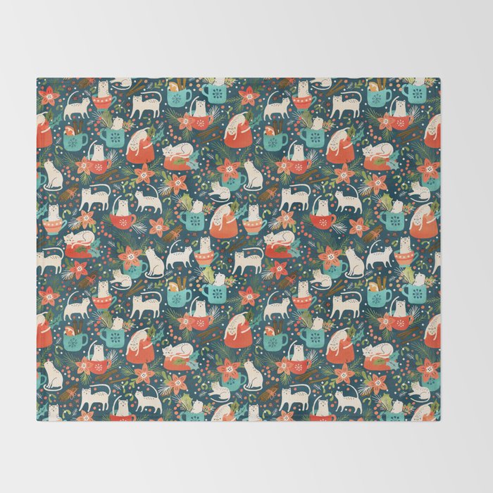 Spicy Kittens Throw Blanket Gallery Image 2