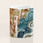 Vintage Kilim Rust and Indigo Handpainted Rug Square Coffee Mug Gallery Image 4
