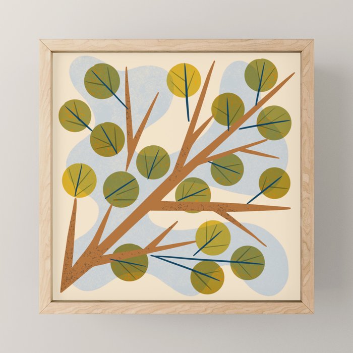 Branch and Leaves Mini Art Print Gallery Image 1