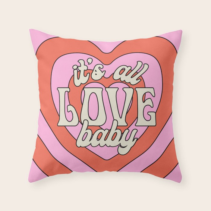 It's All Love, Baby Throw Pillow Gallery Image 1