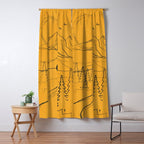 Minimalist Mountains 3 Window Curtain Gallery Image 5