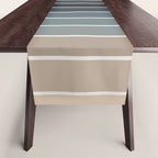 Gradient Arch XXVIII Earthy Blue Mid Century Modern Rainbow Table Runner Gallery Image 1