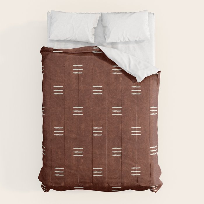 triple dash - rust Comforter Gallery Image 1