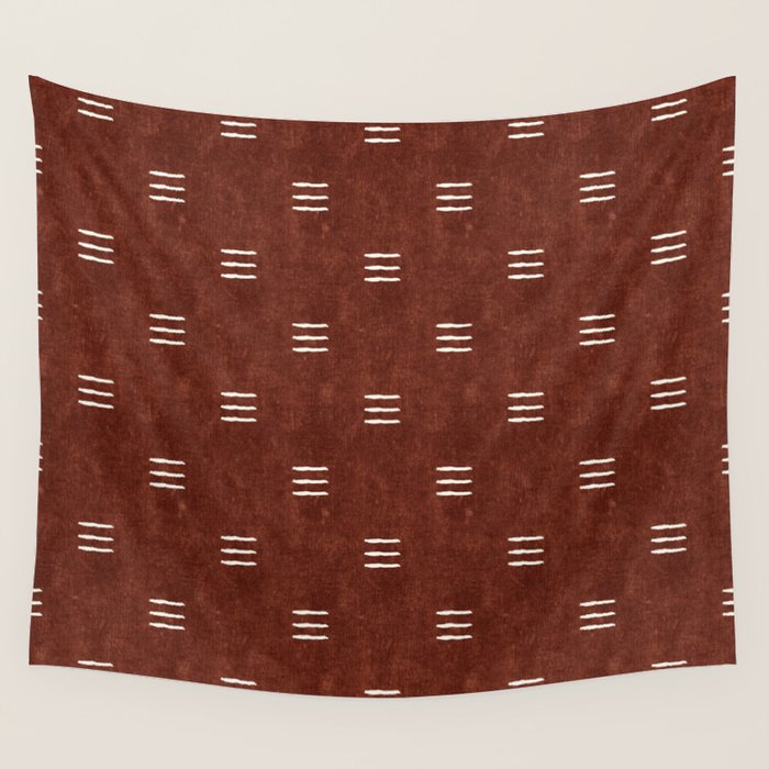 triple dash - rust Wall Tapestry Gallery Image 4