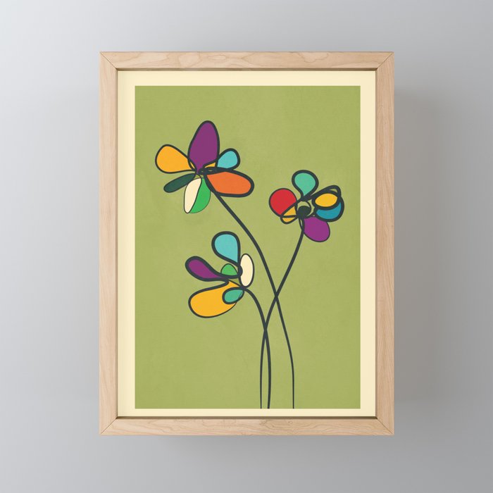 Line Little Wildflowers 1 Mini Art Print Gallery Image 1