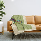 Line Little Wildflowers 1 Throw Blanket Gallery Image 1