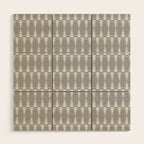 Gray Mid Century Modern Geometric Hexad Pattern Wood Wall Art Gallery Image 1