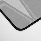 Gray Mid Century Modern Geometric Hexad Pattern Desk Mat Gallery Image 4