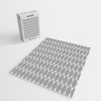 Gray Mid Century Modern Geometric Hexad Pattern Jigsaw Puzzle Gallery Image 2