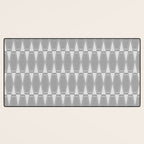 Gray Mid Century Modern Geometric Hexad Pattern Desk Mat Gallery Image 3