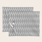 Gray Mid Century Modern Geometric Hexad Pattern Placemat Gallery Image 1