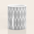 Gray Mid Century Modern Geometric Hexad Pattern Coffee Mug Gallery Image 4