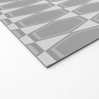 Gray Mid Century Modern Geometric Hexad Pattern Welcome Mat Gallery Image 2