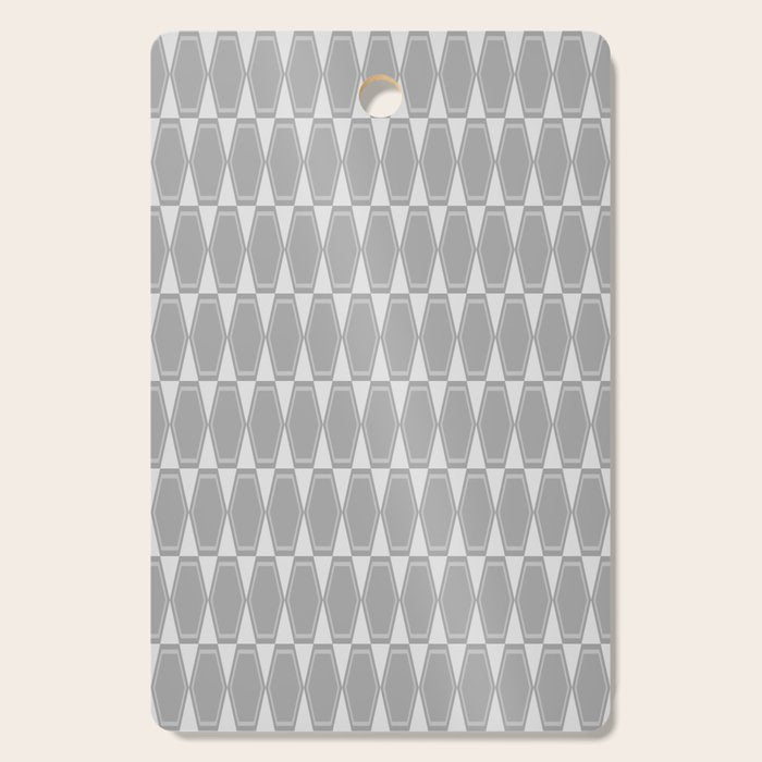 Gray Mid Century Modern Geometric Hexad Pattern Cutting Board Gallery Image 1