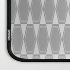 Gray Mid Century Modern Geometric Hexad Pattern Laptop Sleeve Gallery Image 3