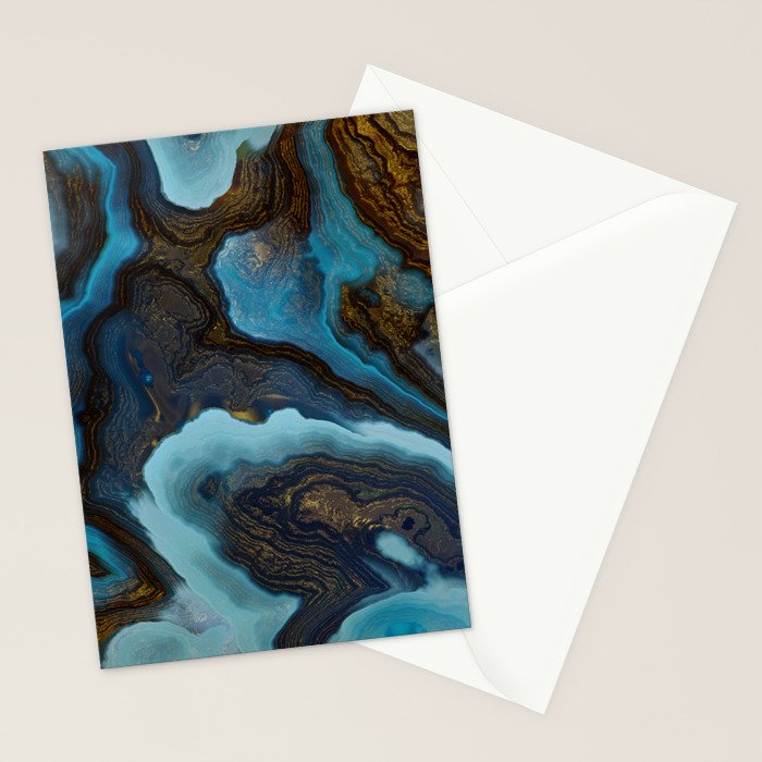 Blue Agate Stationery Card Gallery Image 2