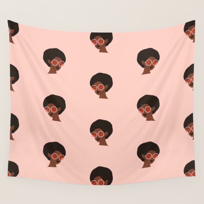 Groovy Girl Pattern Wall Tapestry Gallery Image 1