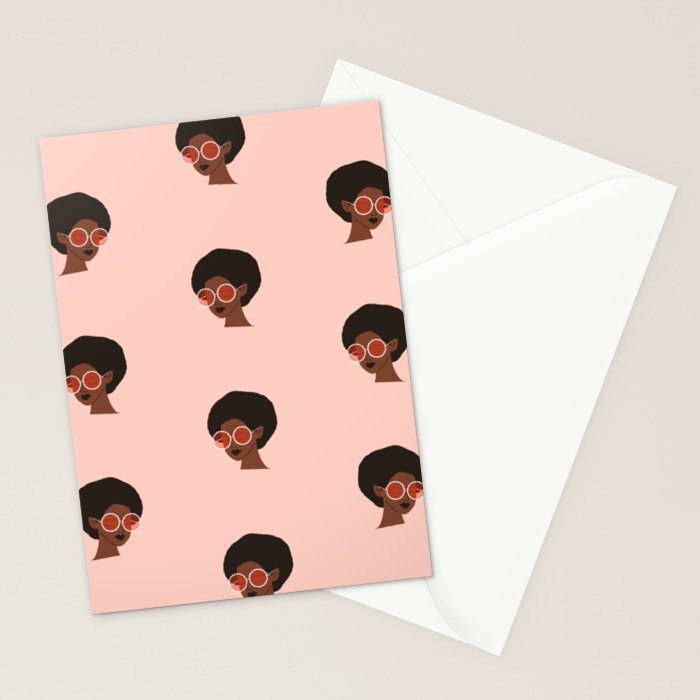 Groovy Girl Pattern Stationery Card Gallery Image 2