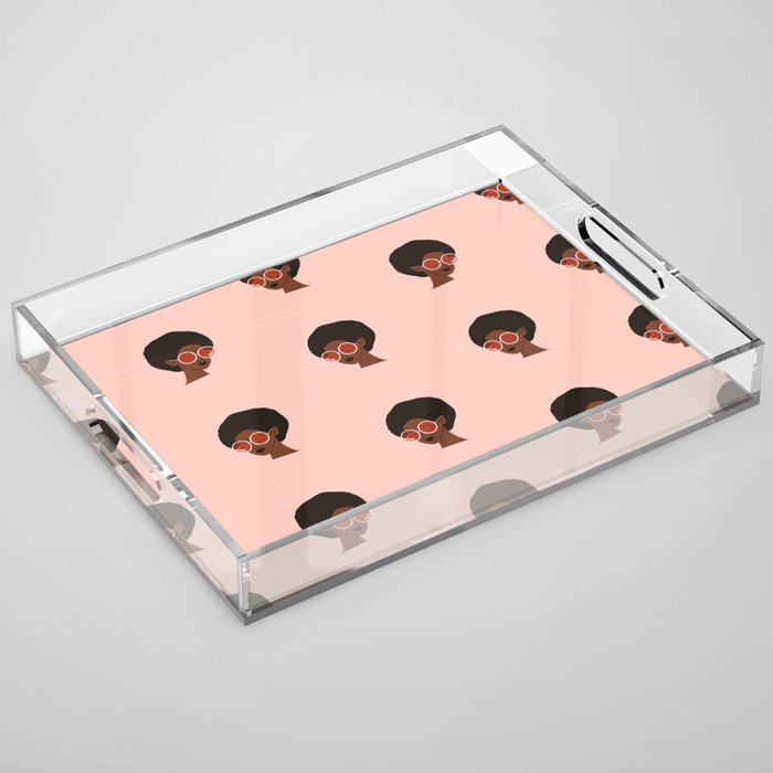 Groovy Girl Pattern Acrylic Tray Gallery Image 1