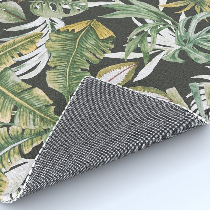 Dark watercolor jungle 1 Rug Gallery Image 4