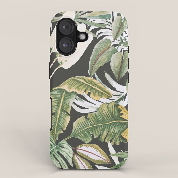 Dark watercolor jungle 1 iPhone Case Gallery Image 1