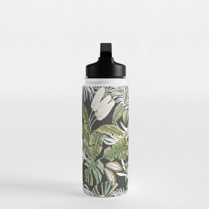 Dark watercolor jungle 1 Water Bottle Gallery Image 3