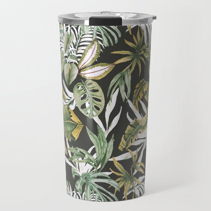 Dark watercolor jungle 1 Travel Mug Gallery Image 1