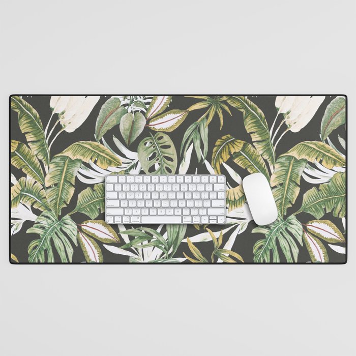 Dark watercolor jungle 1 Desk Mat Gallery Image 1