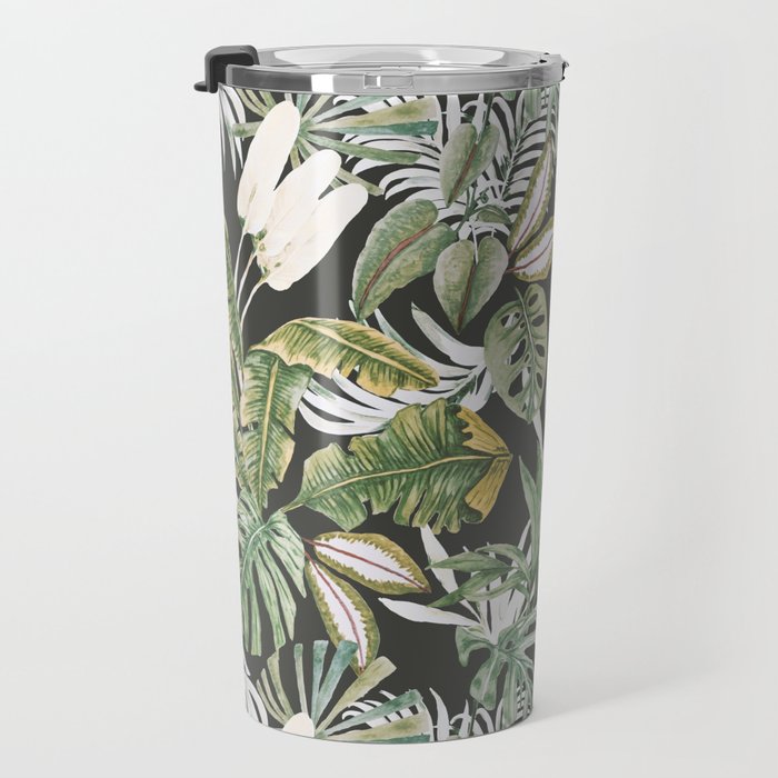 Dark watercolor jungle 1 Travel Mug Gallery Image 3