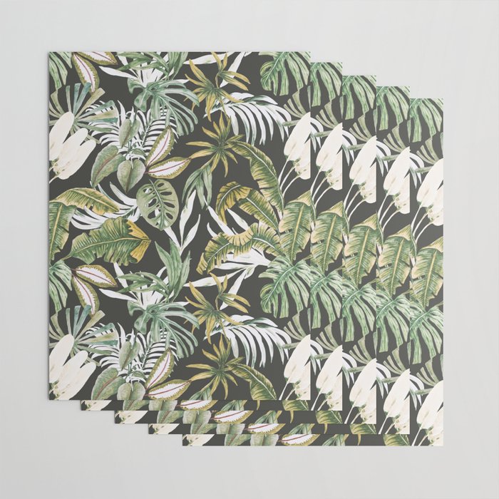 Dark watercolor jungle 1 Wrapping Paper Gallery Image 3