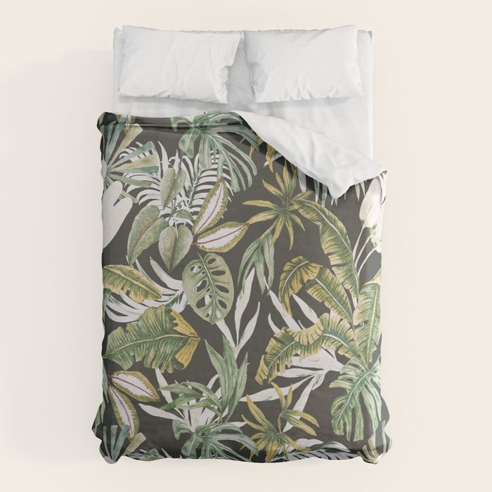 Dark watercolor jungle 1 Duvet Cover Gallery Image 6