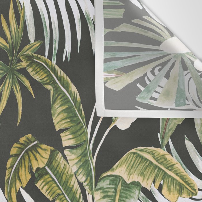 Dark watercolor jungle 1 Wall Tapestry Gallery Image 3