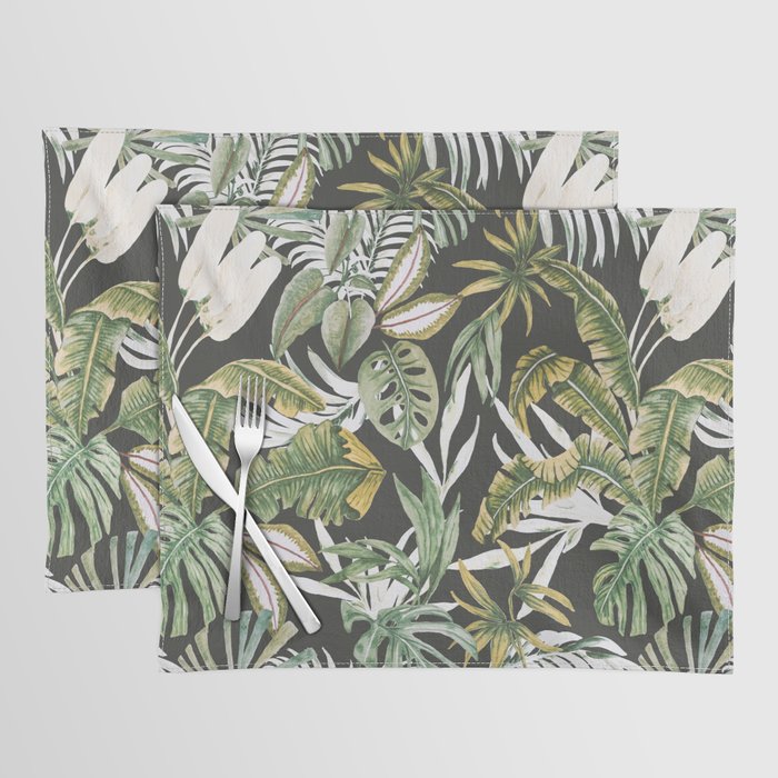 Dark watercolor jungle 1 Placemat Gallery Image 1