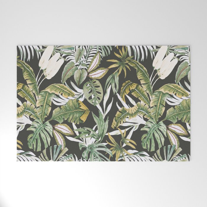 Dark watercolor jungle 1 Welcome Mat Gallery Image 1
